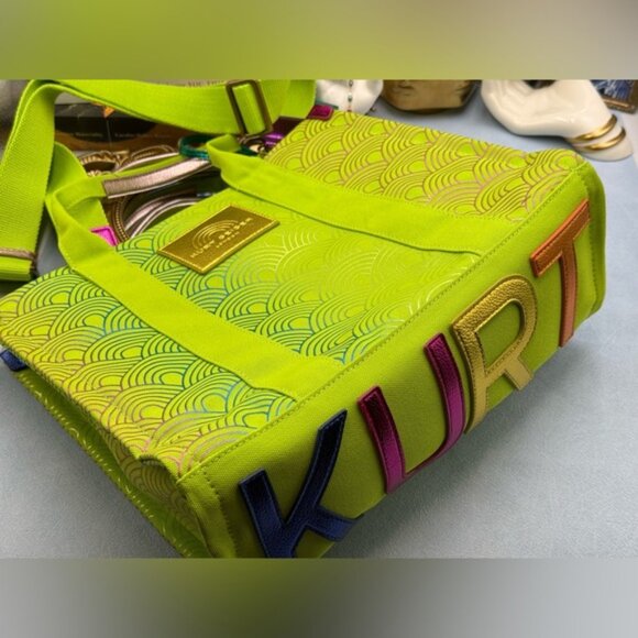 🆕 KURT GEIGER LONDON 🧿 NWOT Southbank Tote Crossbody Bag, Lime Green - Picture 16 of 16